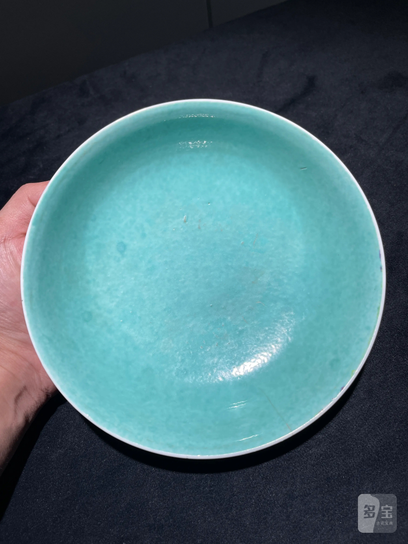 清道光 黄地粉彩凤穿花纹碗 - 图10
